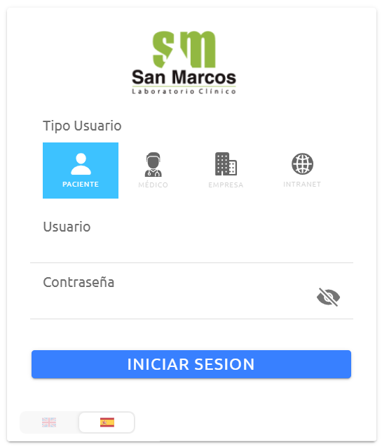 Portal de resultados en línea San Marcos Laboratorio Clínico